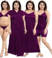 6 Part Night Dress Purple
